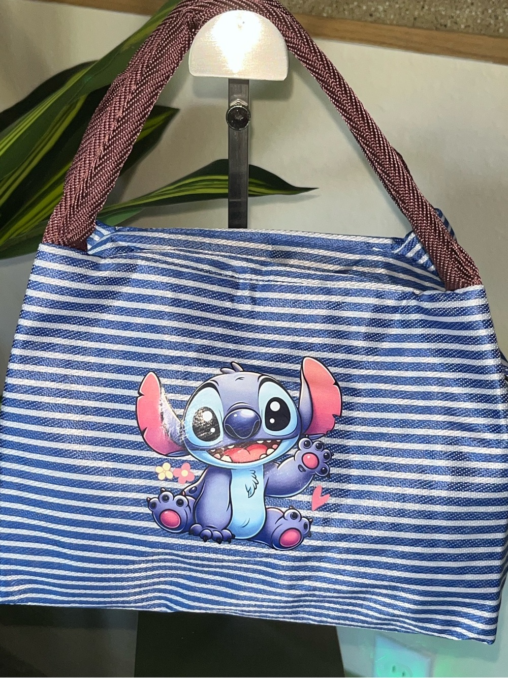 Stitch Blue Stripe insulated lunch bag or little mini bag!